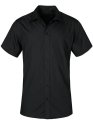 Overhemden korte mouw Poplin Promodoro 6300 zwart